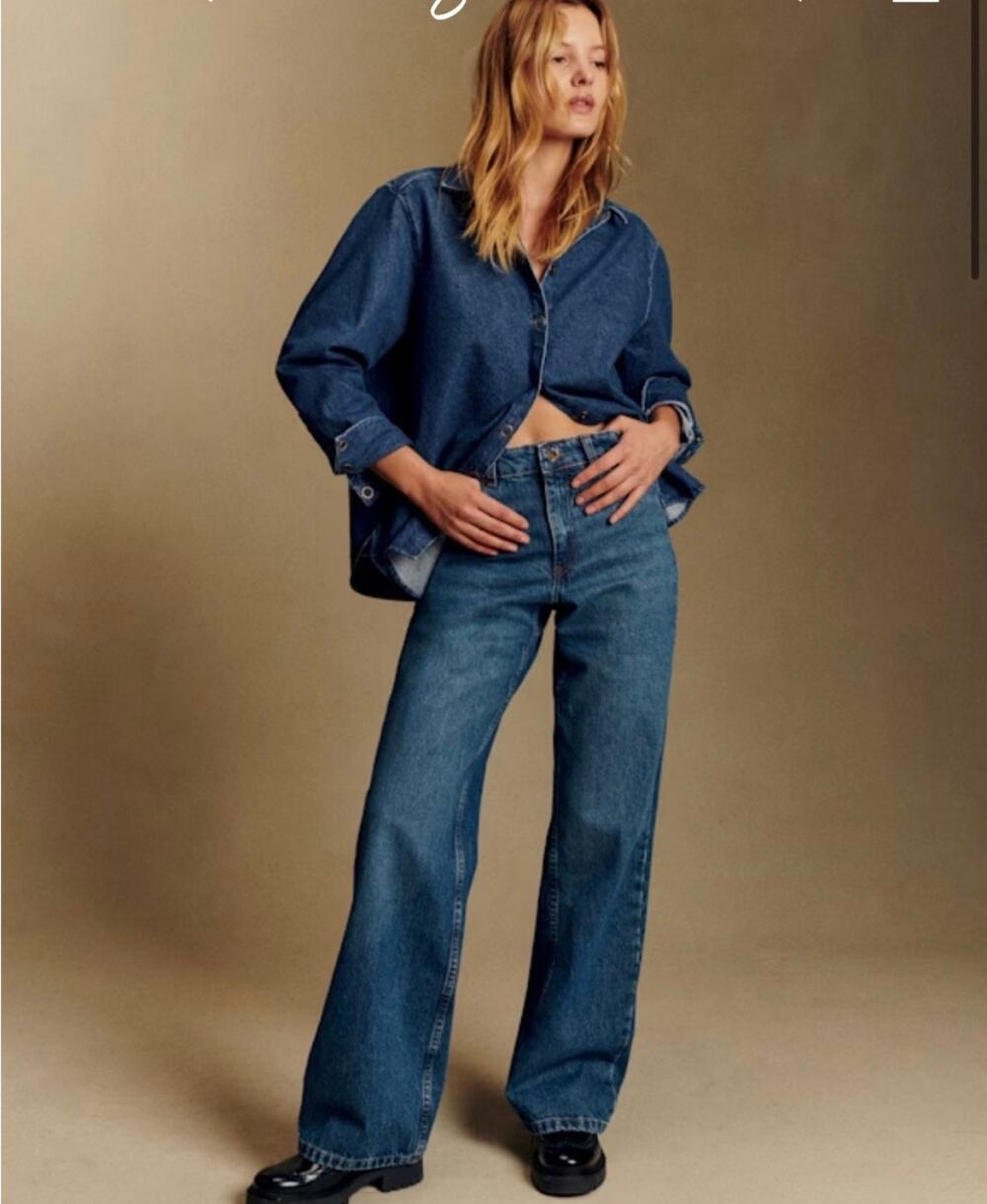 Sezane Wide Leg Trouser Jeans